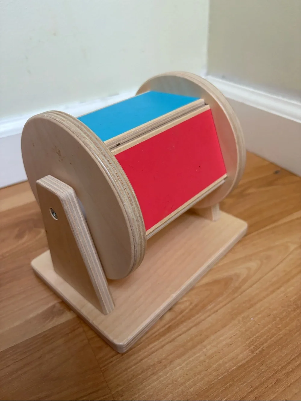 Lovevery spinning rainbow drum sensory play